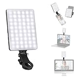 NEEWER Selfie Licht Panel mit Klammer Telefonhalter 3 Lichtmodi Videolicht Handy 60 LED High Power 2000mAh Akkus CRI 95+ Led Videokonferenz Leuchte für Phone/Tablet/Laptop, Zoom TikTok Live Streaming