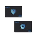zatyorg RFID-blockierende Karten, ultradünner Kreditkartenschutz, Diebstahlschutz, kontaktloser NFC-Blocker, für Brieftaschenschutz (Schwarz, 85,5 x 54 x 0,86 mm), 2 Stück