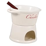 PartyKindom Satz Ofen Zum Schmelzen Von Schokolade Fondue-kaffeetasse Mini-Fondue-Topf Queso-wärmer Fondue-Schokolade Smores-kit Schokoladenschmelzpfanne Fonduebrunnen Käsewärmer Keramik Weiß