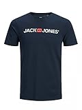 JACK & JONES Herren T-Shirt JJECorp Logo Tee 12137126 Navy Blazer, XL