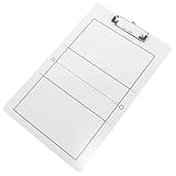 DECORNIJIA Volleyball Trainingsboard PVC Tragbares Trocken Abwischbares Coaches Clipboard Doppelseitiges Whiteboard für Volleyballtrainer Langlebiges Leichtes Trainingszubehör