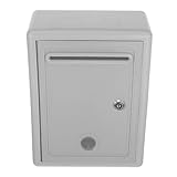 SHERCHPRY Abschließbarer Briefkasten aus Metall und Kunststoff mit Wandmontage Sichere Spendenbox und Vorschlagsbox mit Schloss Robuste Dokumentenbox für Außenbereich