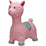 Pink Papaya Hüpftier Lama Heidi, Hüpf-Pferd ab 3 Jahren, bis 50 kg, aufblasbares Kinder Hüpfspielzeug BPA frei inkl. Pumpe