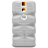 GARANTIA CUBUS Regentonne Gartentank 340 Liter Betongrau - Regentonne, Wassertank, Fass, Regenfass, Regenwassertonne, Regenwassertank, Wasserbehälter, Wassertonne, Wasserfass, Wassertonnen für Garten