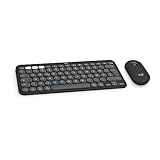 Logitech Pebble 2 Combo für Mac, kabellose Tastatur und Maus, schlank, leise und mobil, anpassbar, Bluetooth-Maus und -Tastatur, Easy-Switch, für macOS, iPadOS, Deutsches QWERTZ-Layout, Grafit