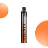 5GVAPE Freier Tank 1.0 Elektronische Zigarette 400mAh Wiederaufladbare Batterie Nachfüllbarer Tank Zerstäuber Shisha Starter Kit|Vape Pens Vaporizer Kit|Keine E-Flüssigkeit Kein Nikotin (Stahl Orange)