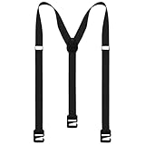 Generisch Herren Hosenträger Schwerlast,Robuste Klemmträger Für Herren - Y-Rücken Breite Träger Mit Starken Clips Mode Accessoires