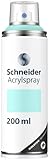 Schneider Paint-It 030 Supreme DIY Acryllack (hochdeckende Sprühfarbe, UV-beständig, 200 ml, Acrylspray für fast alle Untergründe) mint pastel matt