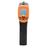 ANKROYU Thermometer, ABS-Kunststoff-Infrarot Mit LCD-Display, Industrie-Thermometer, Temperaturmesspistolen Infrarot, LCD-Thermometer Für Kochen, Reparaturen zu Hause(orange)