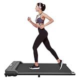 Laufband für Zuhause, Walking Pad, 3,0 PS, Laufband Schreibtisch mit Fernbedienung und LED-Anzeige für Zuhause und Büro, Geräuscharm unter 40 dB, Timing Funktion, Gray