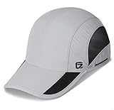 GADIEMKENSD Quick Dry Sport Hat Lightweight Breathable Outdoor Run Cap schirmmütze Herren Basecap Mütze Snapback Baseball Kappe Light Gray