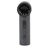 BONKZEBU 100 Geschwindigkeiten, Stufenlos Einstellbarer Elektrischer Taschenventilator, Echtzeit-Leistungsanzeige, Mini-Handventilator für Studienreisen, LiPo-Akku (Schwarz)