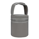 Kühltasche für Muttermilch: Abnehmbarer Isoliergurt, tragbar, thermische Aufbewahrung, auslaufsicher, langlebig, kompakt, passend für 2 große Flaschen mit 8 Stück, Dunkelgrau (Dark Gray), Consulte la
