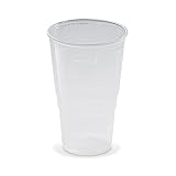 Trinkbecher | Eichstrich 0,5l | Bierbecher Plastikbecher Einwegbecher aus Kunststoff PP (Polypropylen), Transparent klar | Ausschankbecher (200)