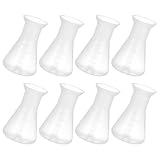 Homoyoyo 8 Stück Labor Erlenmeyerkolben 50 ml Konische Kunststoff Flaschen mit Schmalem Hals Messgenau und Sicher für Wissenschaftliche Experimente