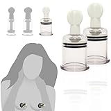 Extra starke Nippelsauger-3 Größen verfügbar,Brustwarzensauger Brust Stimulation Transparent und sichtbar Sexspielzeug Klitoris Sauger Brustpumpe Für Frauen Paare (Beige, φ3,9cm)