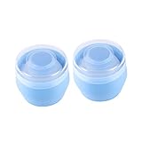 NIYANGLE 2 Stück Babypuder Puff Dosen Praktische Puffboxen für Babyhautpflege Wiederverwendbar aus Hochwertigem und Plüsch für Sanfte Anwendung von Babypuder