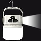 Solarlampe Für Zelte,Wasserdichte Outdoor-Tragbare Laterne Mit LCD-Anzeige Und 1200mAh | LED-Überlebensausrüstung Für Garten Camping Angeln Stromausfälle Terrasse Gehwege Pavillon