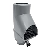 Jardinion Regenwasserfilter, Fallrohr Laubabscheider Silber 30,5 x 12 x 17,5 cm Regenwassersammler für Fallrohr DN75, DN85, DN100