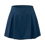 Pro Leggings Mädchen Kurz 152 Damen-Plissee-Tennisrock-Shorts, hohe Taille, sportliche Skorts, Workout, Sport, Yoga-Röcke Sportkleidung Damen Set Kurz (Blue, XXXXL)