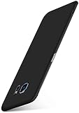 moex Alpha Case für Samsung Galaxy S6 Edge Hülle Ultra Dünn, Schutzhülle mit erhöhtem Kameraschutz, Slim Cover Hardcase Backcover, Dünnste Handyhülle Minimalistisch, Matt Schwarz
