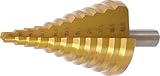 BGS 1615 | Stufenbohrer | titannitriert | Ø 6 - 40,5 mm | HSS-Stahl | Schälbohrer | Konusbohrer | Kegelbohrer | Fräser