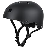 LeapBeast Skaterhelm Fahrradhelm, Belüftung | Sicherheit | leicht | Skateboarding Helm für Fahrrad Skateboard Scooter BMX Kind Erwachsene (Schwarz, M)