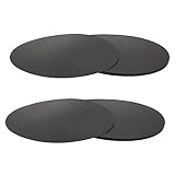 HOMSFOU 50 Stück schwarzer Karton Papierkarten zum selber bemalen Kartonpapier bemalen Malkarton selber machen Planke runder Zeichenkarton Malerei Bastelkarton Karton bemalen Zeichenpapier