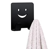 Klebehaken zum Aufhängen: Wandhaken für intensiven Gebrauch, selbstklebende Haken Striantant Smile Face | Dekorative Haken aus Aluminiumlegierung für Küche und Bad, wasserdichte Haken