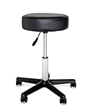 dibea Rollhocker Arbeitshocker Hocker Praxishocker, schwarz