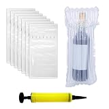 Luftblasenbeutel, Aufblasbare Verpackung, Luftsäulenbeutel, Aufblasbare Luftsäule, Weinflaschenschutz, Weinflaschen Schutz Zum Verpacken und Transport von Glasflaschen mit Mehrwegpumpe, 15 Stücke