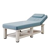 ZzZana Schwerlast Massageliege Salon-Tisch, Metallrahmen Massageliege Wimpern-Bett Gesichtsbehandlungsbett SPA-Bett Tattoo-Tisch, mit Verstellbarer Rückenlehne (Size : 190x80x60cm)