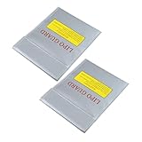 IMIKEYA 2 Feuerfeste Lipo Akkutaschen 18X23cm Hitzebeständige Aufbewahrungstaschen mit Reißverschluss Explosionsgeschützter Batterieschutz für Lade und Lagerungsszenarien