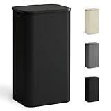 YOUDENOVA Wäschekorb mit Deckel 100L, Wäschesammler schmal mit Wäschesack, faltbarer Wäschesortierer mit Kunststoffgriff Wäschetruhe, hoch Laundry Baskets, (Schwarz)