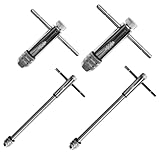 Jooehyer Verstellbarer T- Ratschen-Gewindebohrerschlüssel Reibahle Handhandbuch Halter Schraubenschlüssel M3-M8 M5- Metrischer T-Förmiger Gewindebohrer Handgewindebohrer