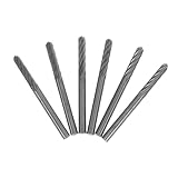 Angoily 6 Stück Teiliges Hartmetall Werkzeugset für Präzises Entgraten Geeignet für Metall Kunststoff und Holz für DIY und Professionelle Anwendungen Effizient und Vielseitig Einsetzbar