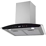 Syntrox Germany Dunstabzugshaube 60 cm mit Touch Screen, Moderne Kochumgebung, Dunstabzugshaube mit 3 Leistungsstufen, Spülmaschinenfeste Fettfilter, Flüsterleiser Betrieb