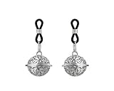 Nippelklemmen für Frauen，2 Stück Körperklemme mit Bell，Nippelringe，Fetish，Verstellbare Nippelklemmen，Brustwarzen，Nipple Clamps，SM Sexspielzeug，Einstellbare Nippel Klemmen，Brust Stimulation (Silber)