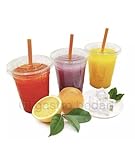 Ol Gastro Bedarf Smoothiesbecher inkl. Deckel mit Schlitz ml, Ø 95mm, PET, glasklar, 50 Stück, Polyethylenterephthalat (PET) 300 ml