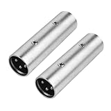 MUELODSIC 2 STÜCK Xlr Männlicher Adapter aus Aluminiumlegierung Langlebiger Xlr Stecker für Mikrofon und Audiogerät Geeignet für Bühne Studio und Musikveranstaltungen