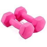 hanteln Set Hantel 2ST Kinder Dumbells Outdoor-Fitnessgeräte Werkzeug Sport-Übung Schul Kleines Hantel verstellbare hanteln (Color : Pink, Größe : 2kg)