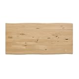 iWerk® – Tischplatte aus Eiche 145 x 70 cm | Massiv & Rustikal | Echtholz-Tischplatte für individuelle Zwecke – geeignet als Schreibtisch oder Esstisch | DIY-Tisch (Kante Live Edge)