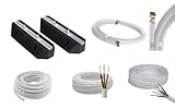 Black panda - Klimaanlagen-Montageset für Splitgeräte bis 3,5 kW – 4 m Komplettset mit Kupferrohren, Isolierung, Stromkabeln, Kondensatschlauch & Gummisockel 40 cm Anti-Vibrationsblock
