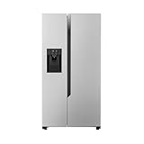 LG GSM32HSBEH, Klasse E, 562 L, Side-by-Side Kühlschrank, Total No Frost, Eis-, Crushed Ice- und Wasserspender, Wassertank, Express Cooling, 91,0 x 69,3 x 178,6 cm, Silber
