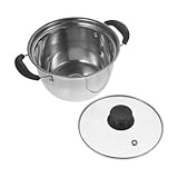 Ipetboom Kochtopf mit Doppelgriff Polierter Suppentopf Vielseitig Einsetzbar für Milch Instantnudeln und Suppen Hitzebeständig und Langlebig