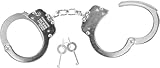 Perfecta Handschellen HC 500, echte Profi Stahl-Handschellen Carbon, Polizei und Security Ausrüstung, inkl. Tasche mit Gürtelschlaufe