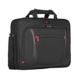 WENGER Sensor Aktentasche, Laptop-Tasche zum Umhängen, Notebook bis 15 Zoll, 9 l, Damen Herren, Büro Business Uni Schule, Schwarz/Grau, 600643