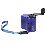 Handkurbel-Notfall-USB-Ladegerät, tragbarer 5,5-V-USB-Dynamo, ohne Akku, LED-Licht, Dynamo-Generator, schnelles Aufladen, Telefon-Notladegerät, Handkurbel-Werkzeuge für Outdoor, Wandern, Klettern