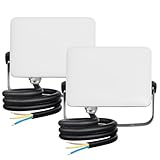 Aigostar LED Strahler Außen 30W,3300LM Superhell LED Fluter,IP65 Wasserdicht Außenstrahler, 4000K Naturweiß Scheinwerfer Wandleuchtefür Garten, Innenhöfe,Garage,Sportplatz,2 Stück