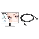 BenQ GW2780 68.58 cm (27 Zoll) LED Monitor & Akyga AK-HD-15A HDMI Kabel High Speed Ethernet FULL HD 4K 1080P TV Stecker 1.5m